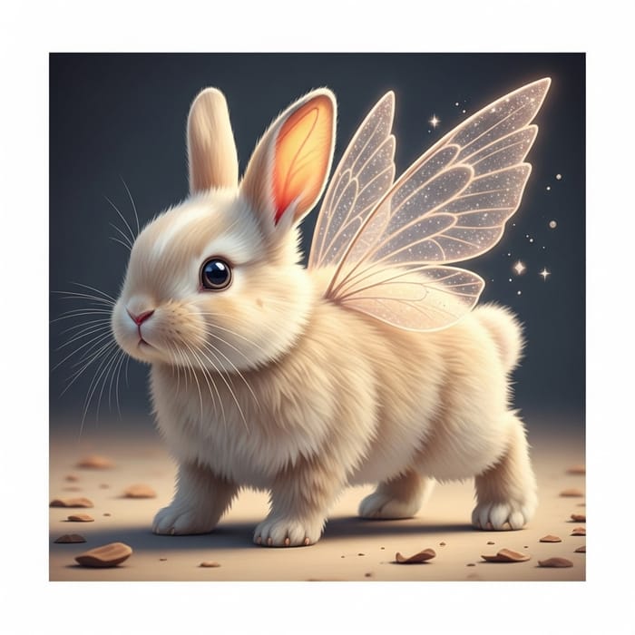 Cute Bunny with Enchanting Wings