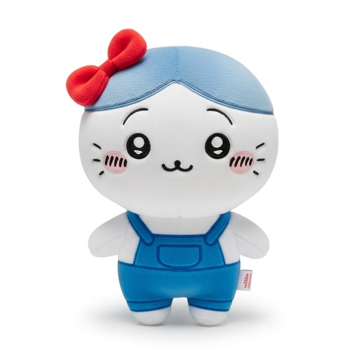 Adorable Plush Hello Kitty Toy in Blue Overalls Adorable Plush Hello Kitty Toy in Blue Overalls