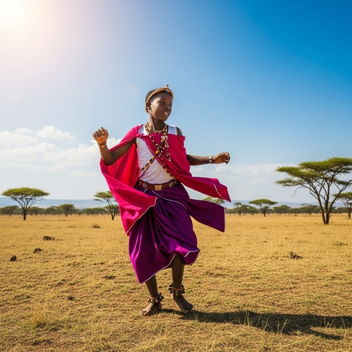 Radiant Young African Boy Dancing | Vibrant Traditional Performance Radiant Young African Boy Dancing | Vibrant Traditional Performance