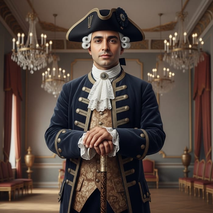 Elegant Gentleman in Tricorn Hat | Classic Nobility and Power