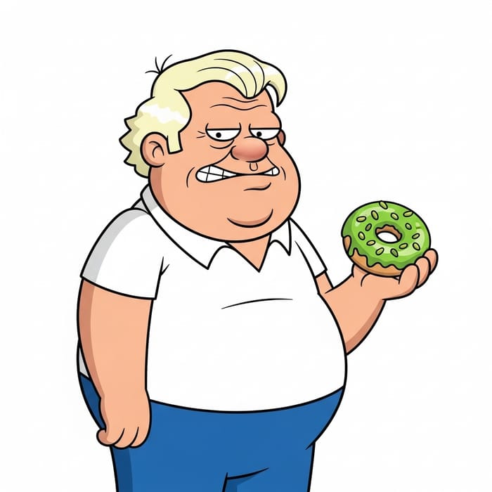 Pistachio Donut Delight with Homer Simpson