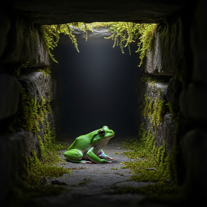 Enchanting Frog in Mysterious Pit | Natural Beauty Enchanting Frog in Mysterious Pit | Natural Beauty