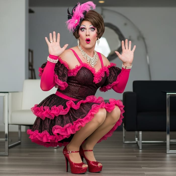 Surprised sissy crossdresser in Unique Fashion Moment Surprised sissy crossdresser in Unique Fashion Moment
