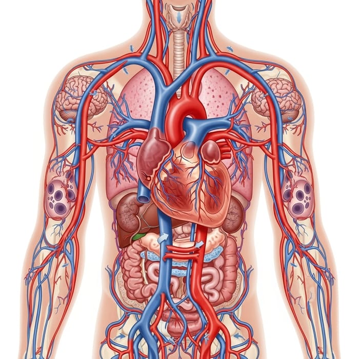 Human Circulatory System and Organs Illustrated Human Circulatory System and Organs Illustrated