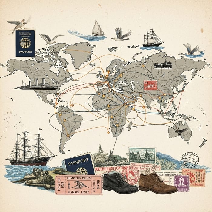 Migration Collage with Symbolic Elements Migration Collage with Symbolic Elements