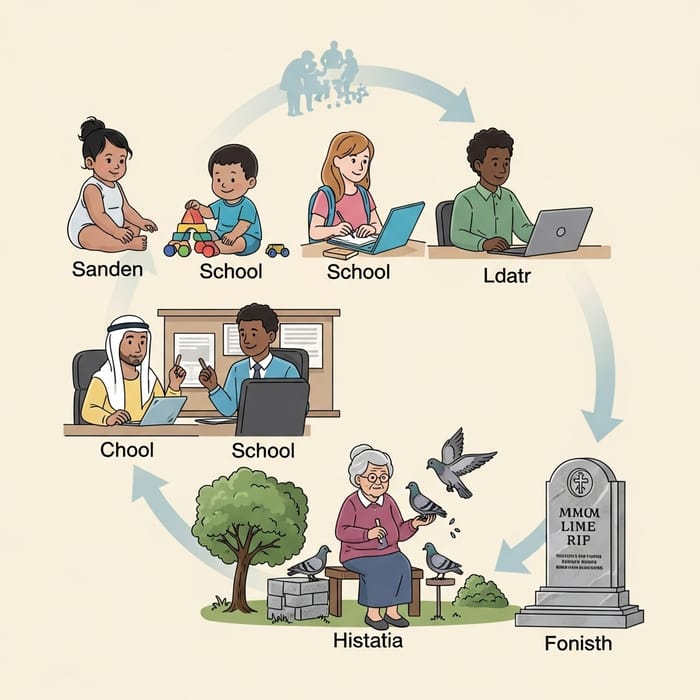 Human Life Journey: From Birth to Old Age Exploration