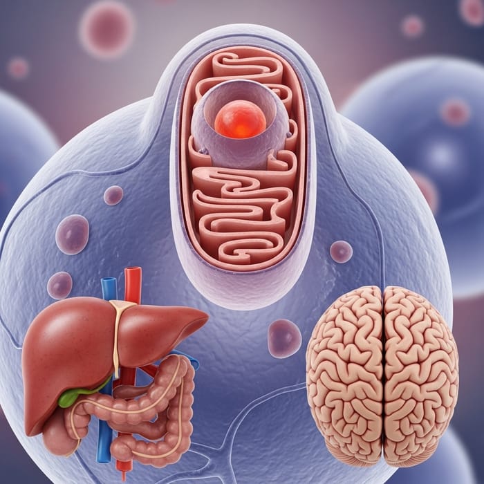 Detailed Mitochondria, Liver & Brain Organs