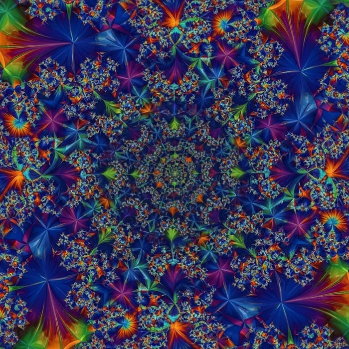 Vibrant Geometric Fractal Design