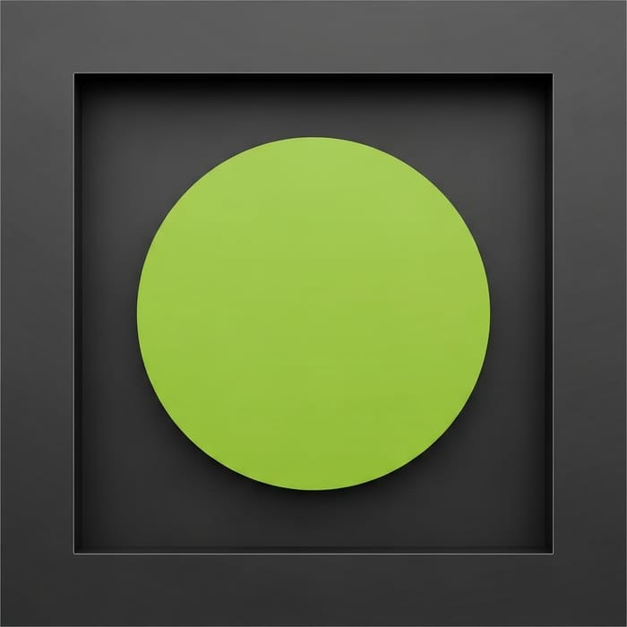 Green Circle in Square: Perfect Geometry Design