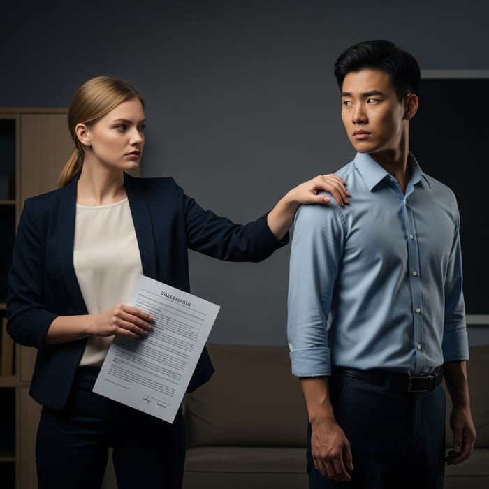 Deceptive Friendship: Betrayal in Dimly Lit Setting