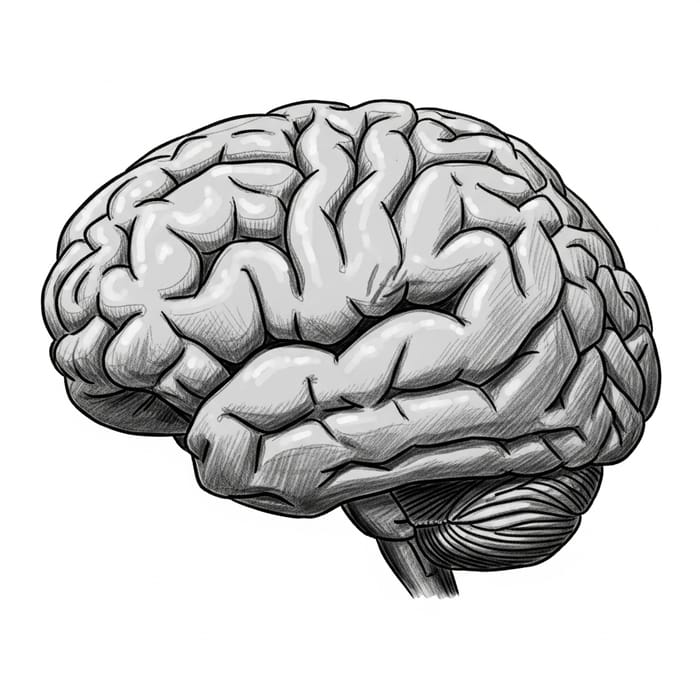 Prefrontal Cortex Sketch in Digital Art Prefrontal Cortex Sketch in Digital Art