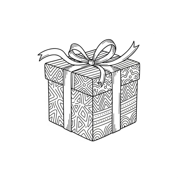 Elegant Gift Box Design for Drawing on Coupon Bond Elegant Gift Box Design for Drawing on Coupon Bond