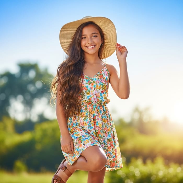 18-Year-Old Hispanic Girl | Radiant Beauty & Summery Style 18-Year-Old Hispanic Girl | Radiant Beauty & Summery Style