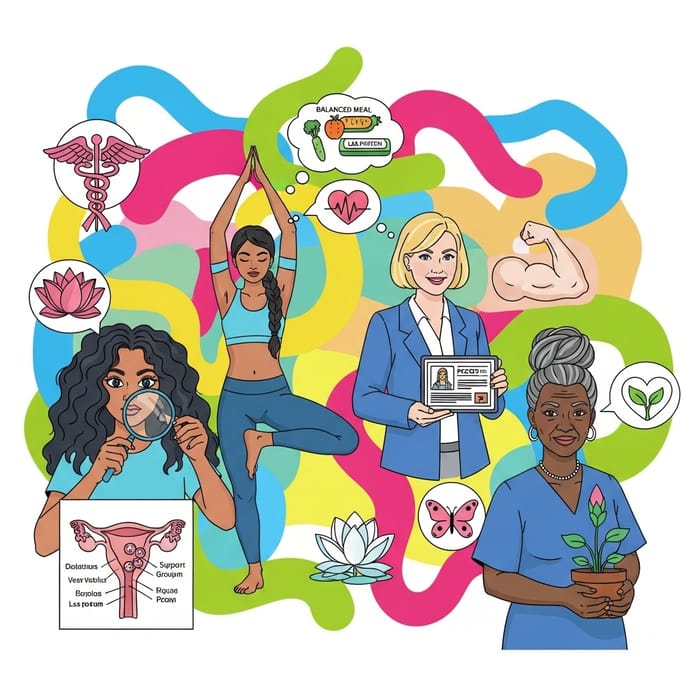 Vibrant Illustrations of PCOS Exploration | Women's Health Insights Vibrant Illustrations of PCOS Exploration | Women's Health Insights