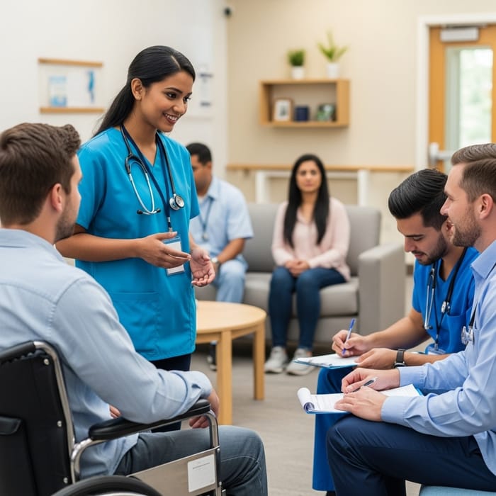 Social Workers Assisting Patients with Difficulties | Community Support