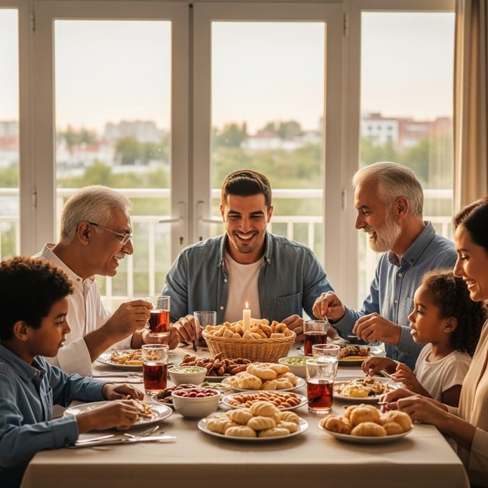 Vibrant Muslim Family Iftar Feast Image for Newsletter Vibrant Muslim Family Iftar Feast Image for Newsletter