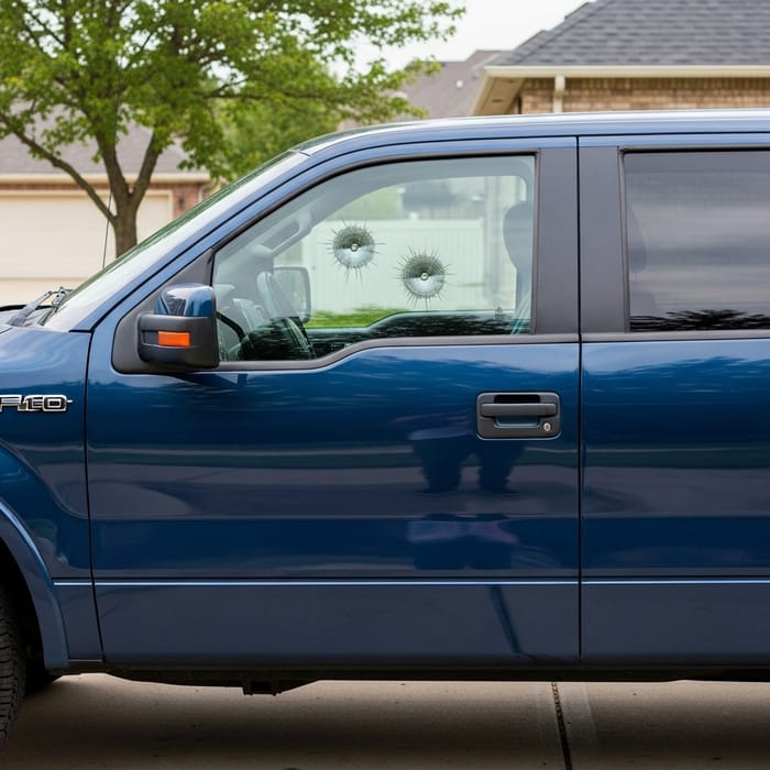 Ford F150 Crew Cab with Advanced Bullet-Resistant Glass Technology