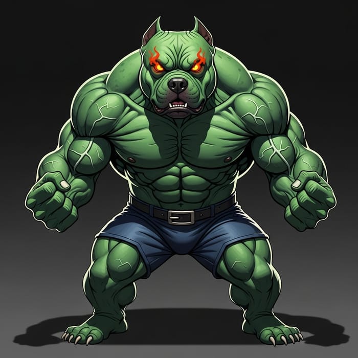 Strong Hulk exhibiting Pitbull-like behavior