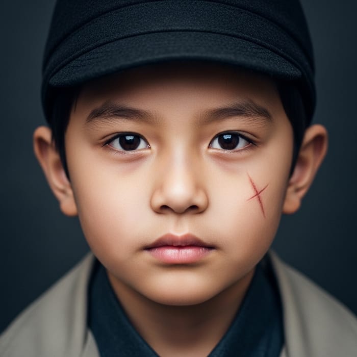 Captivating Asian Boy with Striking Face and Scar | Unique Features Captivating Asian Boy with Striking Face and Scar | Unique Features