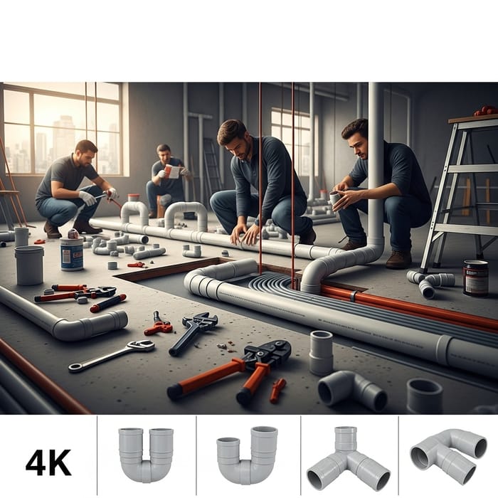 Ultra-Realistic 4K Plumbing Project: Installing PVC Pipes Ultra-Realistic 4K Plumbing Project: Installing PVC Pipes