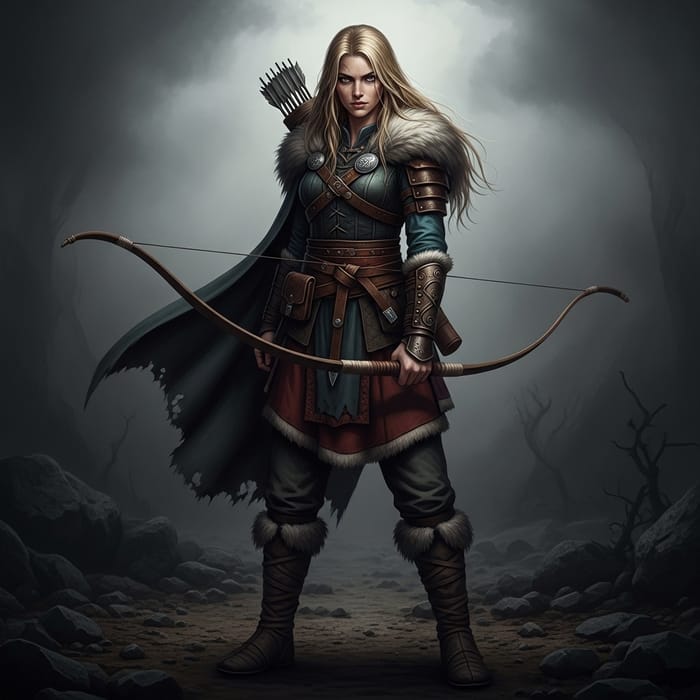 Viking D&D Hunter | Grimdark Style Illustration
