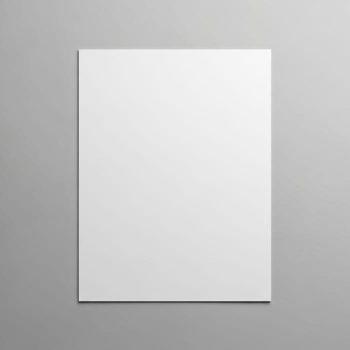 Pristine White Paper on Grey Background