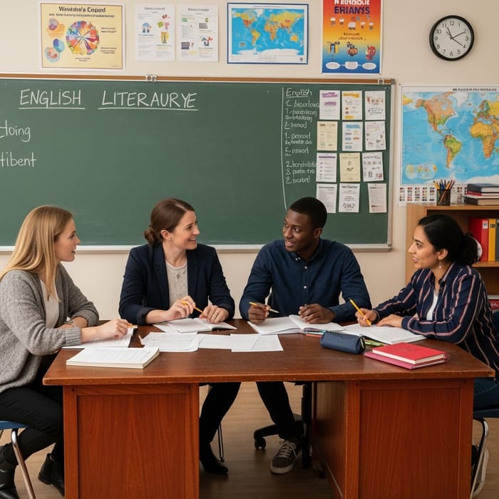 Collaborative Classroom Discussions at Teacher's Desk Collaborative Classroom Discussions at Teacher's Desk