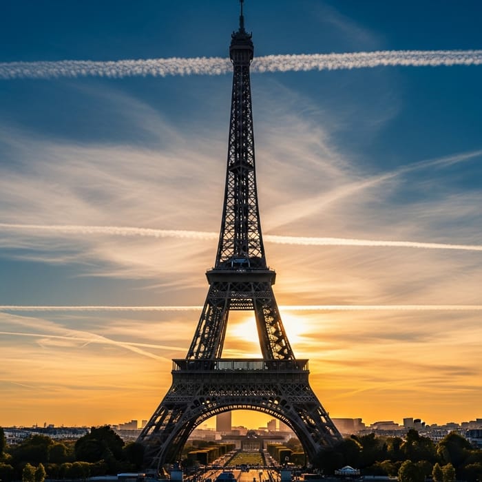 Abstract Eiffel Tower Art in Paris - Captivating Geometric Interpretation