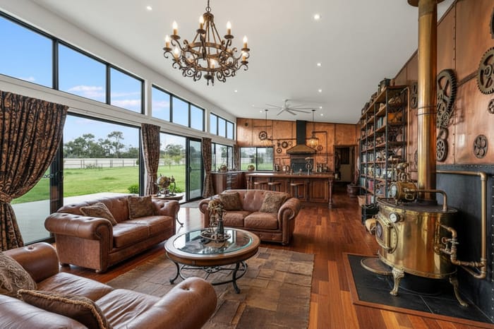 Steampunk Style Living Room Design Ideas