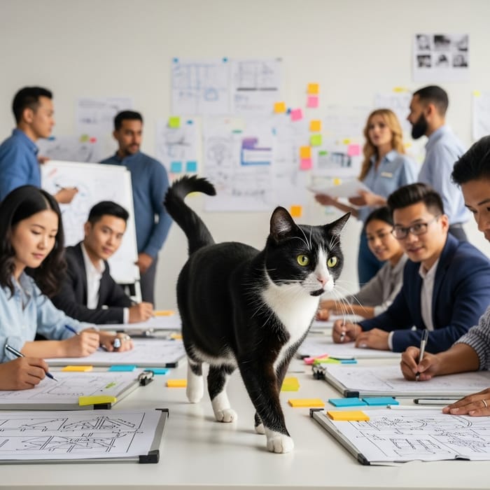 Tuxedo Cat in Ad Agency: A Unique Blend of Creativity and Elegance Tuxedo Cat in Ad Agency: A Unique Blend of Creativity and Elegance