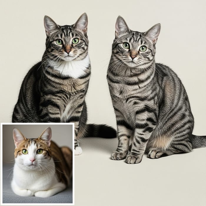 Simple Continuous Line Drawing of Two Cats Cuddling Simple Continuous Line Drawing of Two Cats Cuddling
