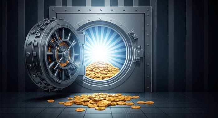 Ultra Realistic Open Bank Vault Illustration Ultra Realistic Open Bank Vault Illustration