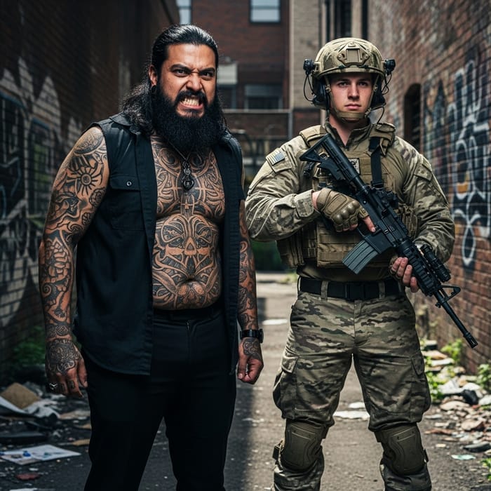 Angry Espresso Man Confronts Soldier | Striking Interaction