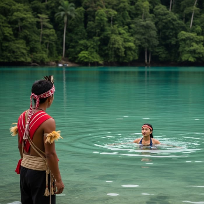 Idyllic Lagoon Scene in the Philippines Idyllic Lagoon Scene in the Philippines