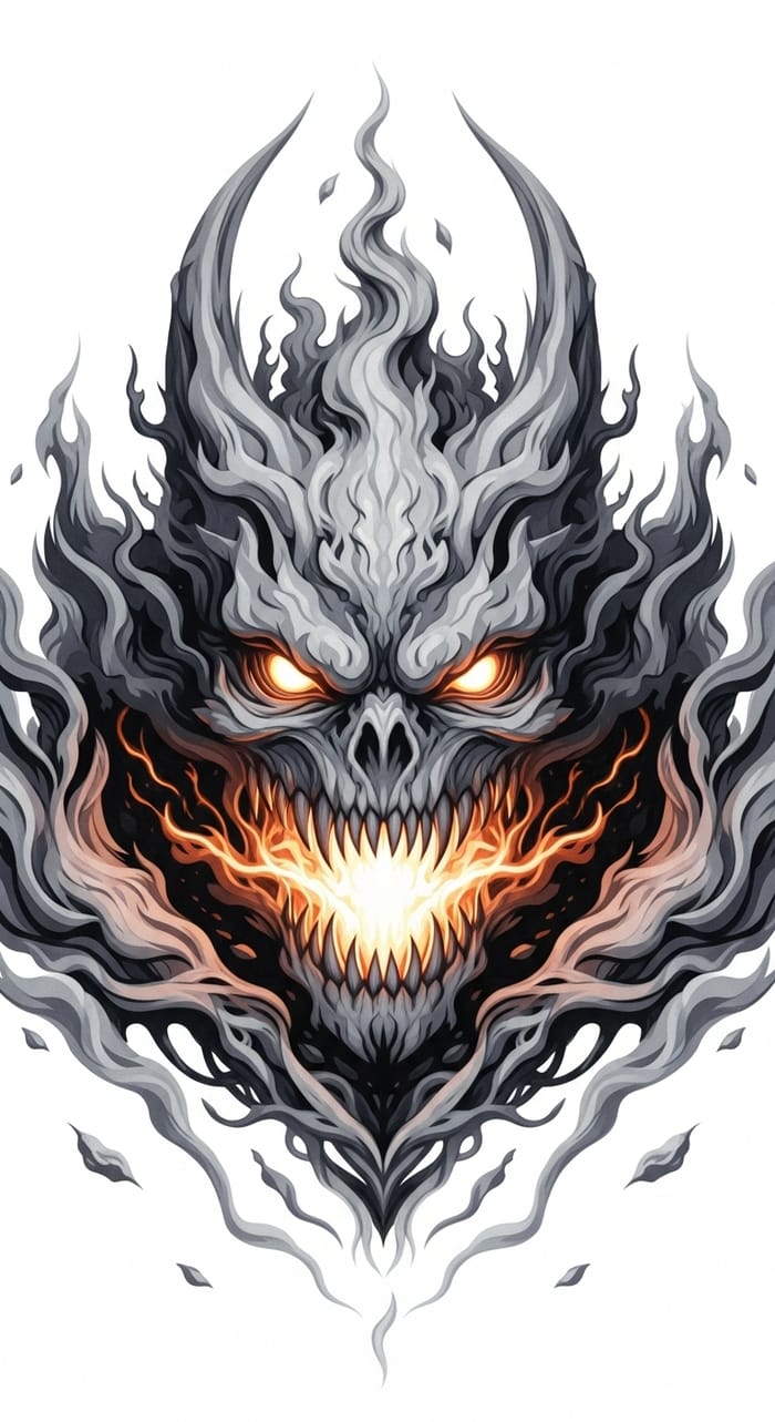 Ethereal Ash and Smoke Monster | Fine-Grained Kirigami Art