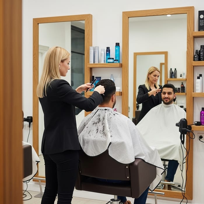 Stylish Middle-Eastern Man's Haircut Stylish Middle-Eastern Man's Haircut