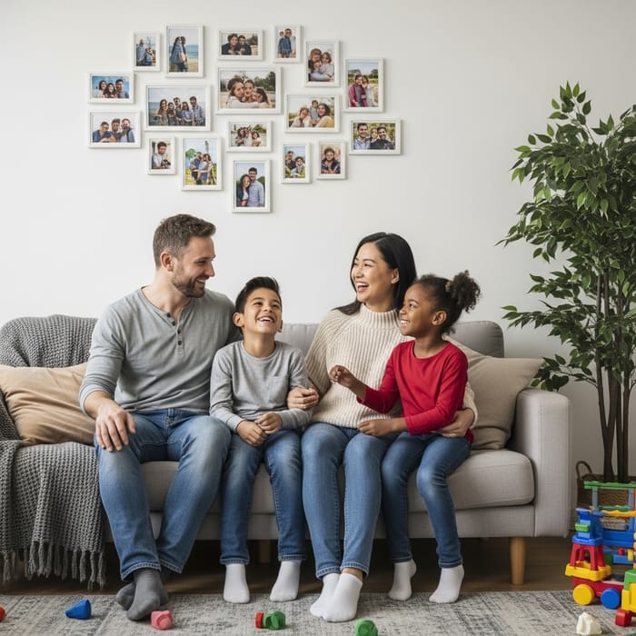 Happy Multicultural Family Enjoying Quality Time Together