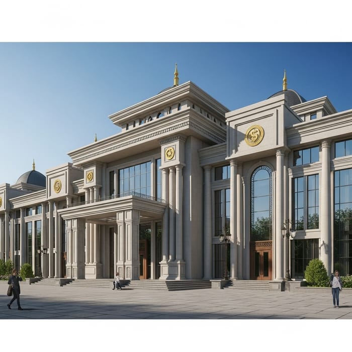 Modern & Neoclassical Presidential Palace with Mongolian Culture
