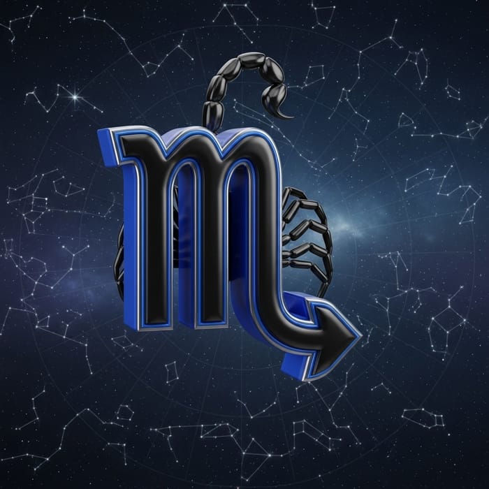 Scorpio Zodiac Symbol in Realistic 3D | Night Sky Art Scorpio Zodiac Symbol in Realistic 3D | Night Sky Art