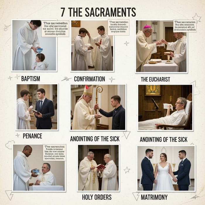 Seven Sacraments Scrapbook: Symbols, Roles, and Administers