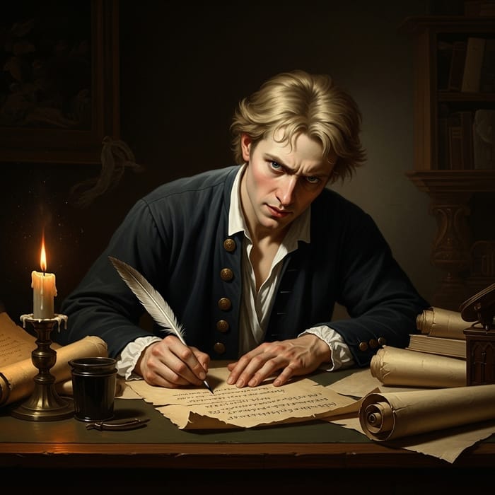 Eerie Neoclassical Portrait of a Poet Eerie Neoclassical Portrait of a Poet
