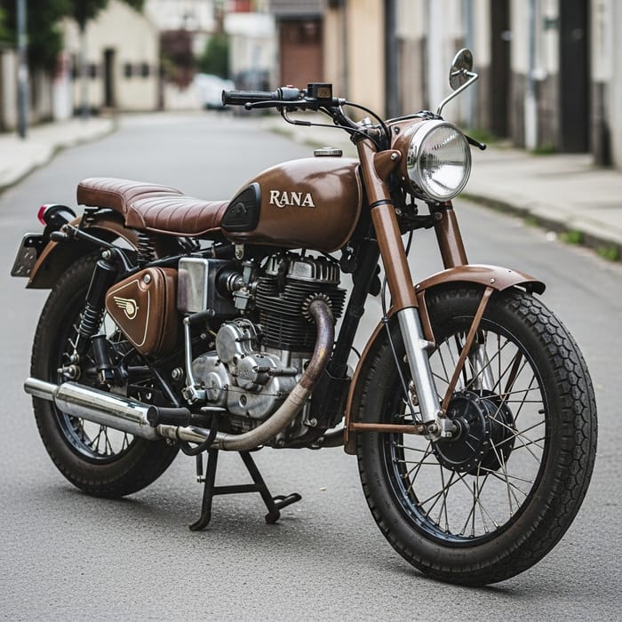 Vintage Rana Motorcycle - Retro Classic Design Vintage Rana Motorcycle - Retro Classic Design