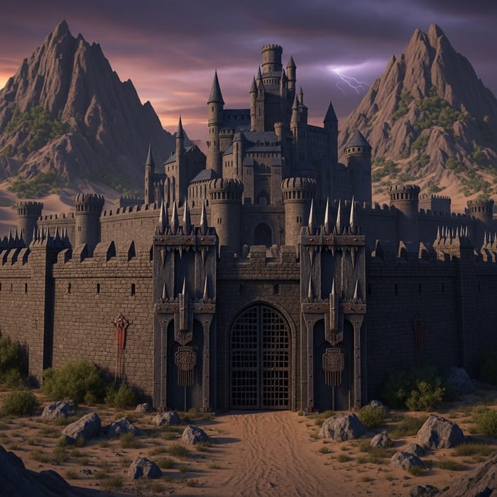Gloomy Castle Amid High Desert Hills Gloomy Castle Amid High Desert Hills