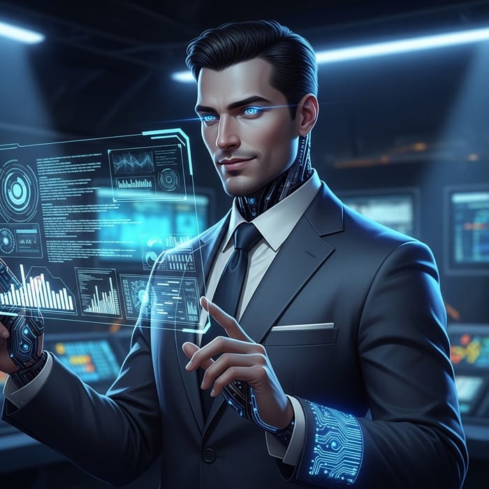 Smart & Charming Male AI Character
