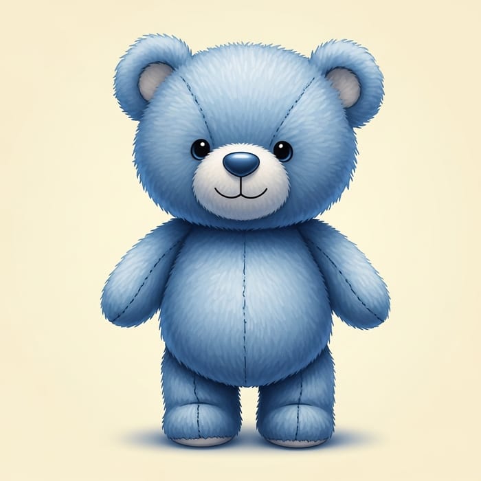 Enchanting Blue Teddy Bear Illustration - A Symbol of Childhood Innocence Enchanting Blue Teddy Bear Illustration - A Symbol of Childhood Innocence
