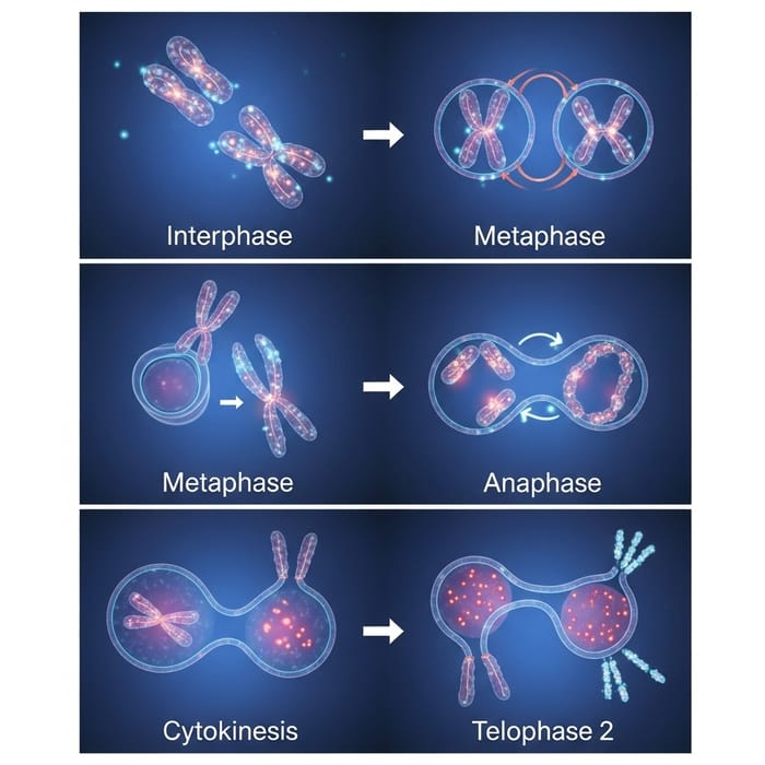 Mayosis Process from Interphase to Telophase 2 Explained Mayosis Process from Interphase to Telophase 2 Explained
