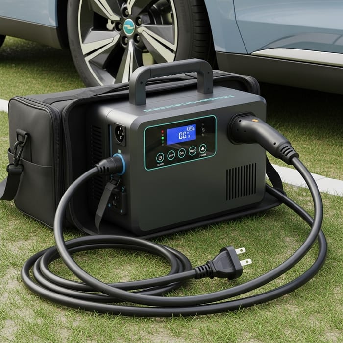 Portable AC EV Charger with Carry Bag - Emergency EV Charging Solution Portable AC EV Charger with Carry Bag - Emergency EV Charging Solution