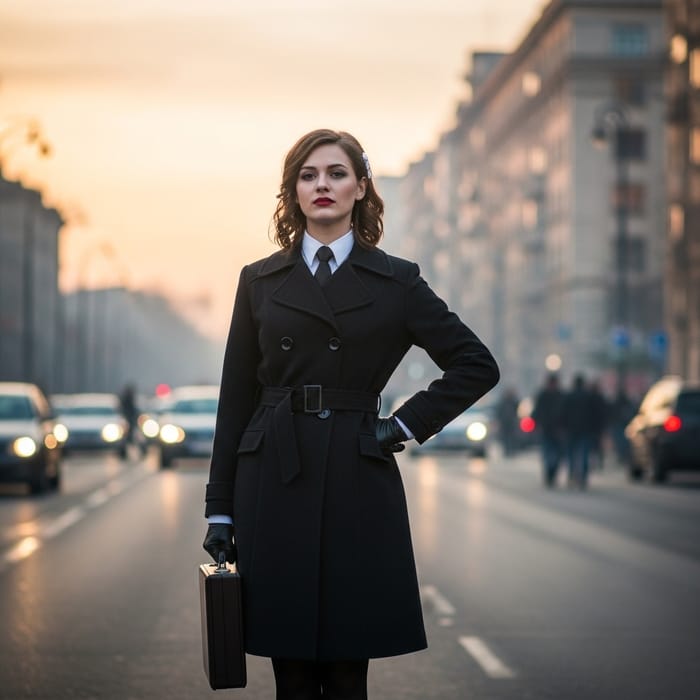 Mysterious Russian Girl from Wednesday in Stylish Mafia Theme