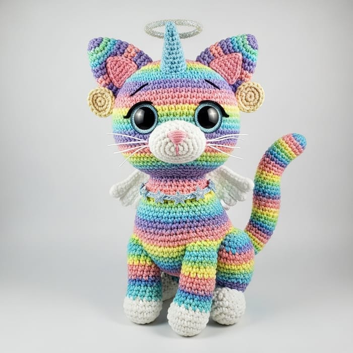 Fantasy Cat Amigurumi Crochet | Whimsical Handmade Feline Craft