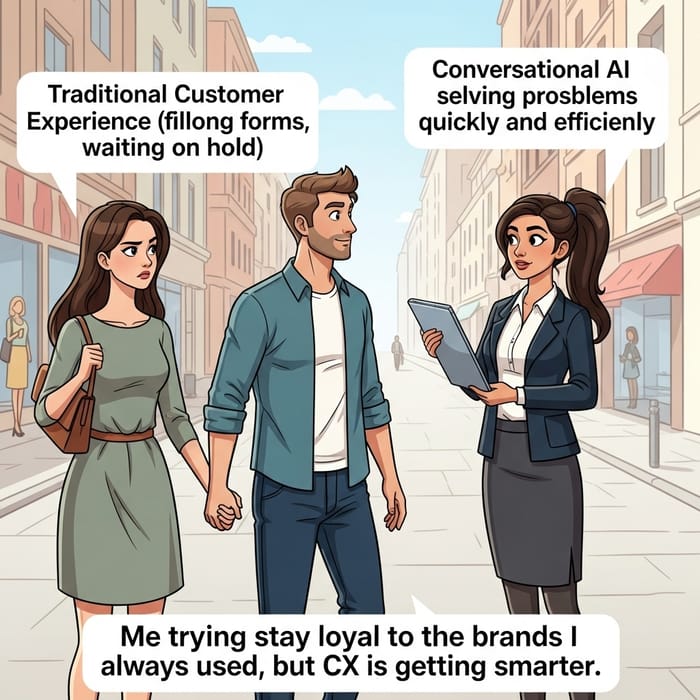 Traditional vs Conversational AI: Customer Loyalty Dilemma Explained Traditional vs Conversational AI: Customer Loyalty Dilemma Explained